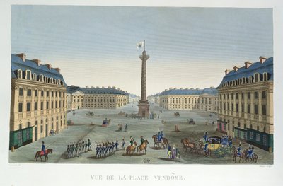 De Place Vendôme, c.1815-20 door Henri Courvoisier Voisin